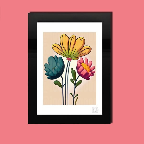 Minimalistic Flower Trio Print
