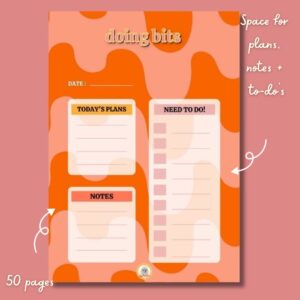 Groovy A5 'Doing Bits' Notepad | Funk-tional Stationery