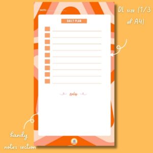 Cute 'Daily Plan' Lined Notepad | Funk-tional Stationery