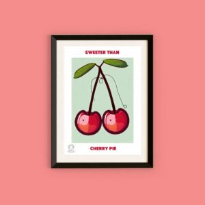 Vibrant 'Sweeter Than Cherry Pie' Print