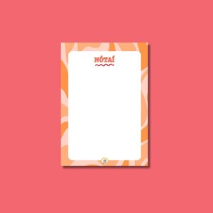 Peach A5 'Nótaí' Notepad | Funk-tional Stationery