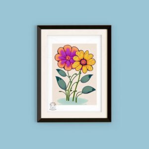 Vibrant Flower Duo Print