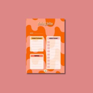 Groovy A5 'Doing Bits' Notepad | Funk-tional Stationery