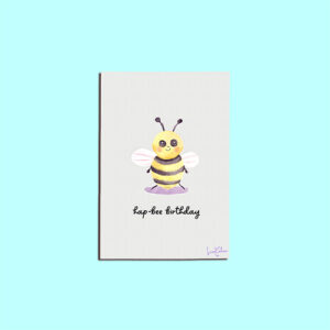'Hap-Bee-Birthday' Bee Greeting Card