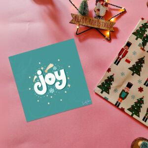 Joy Typographic Christmas Card