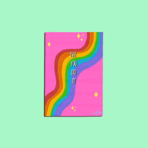 Yay You Did It Card | Rainbow Celebration Design