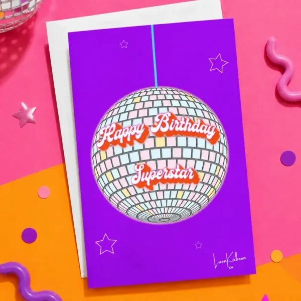 'Happy Birthday Superstar' Card