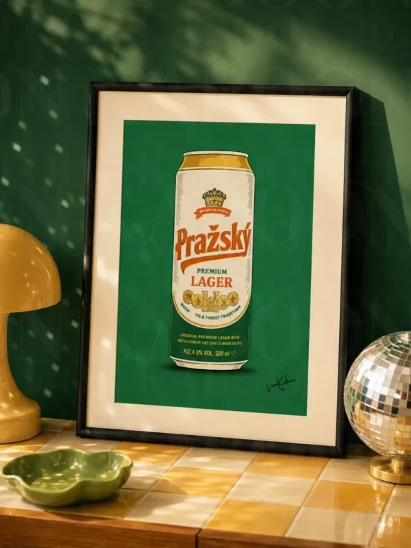 Retro Layered Prazsky Can Print