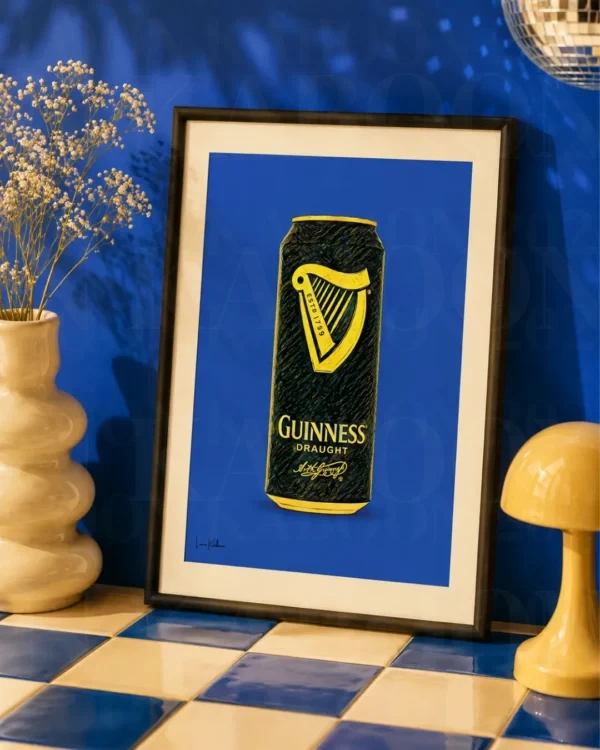 30 Retro Layered Guinness Can Print