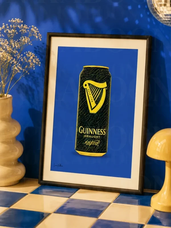 Retro Layered Guinness Can Print