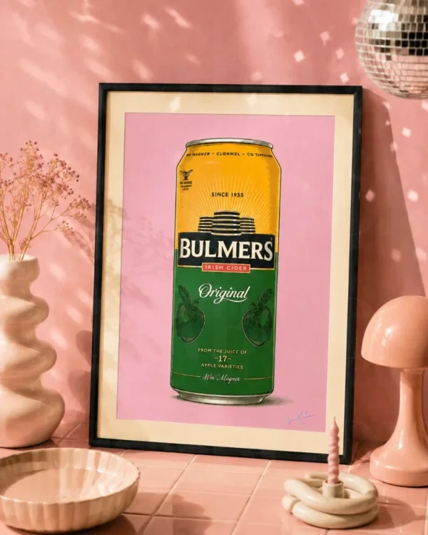 Bulmers Can Print Retro Layered Bulmers Cider Can Print