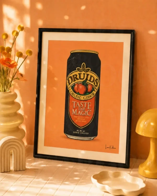 Retro Layered Druids Cider Can Print