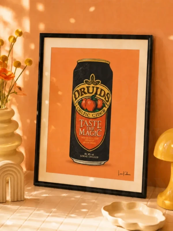 Retro Layered Druids Cider Can Print