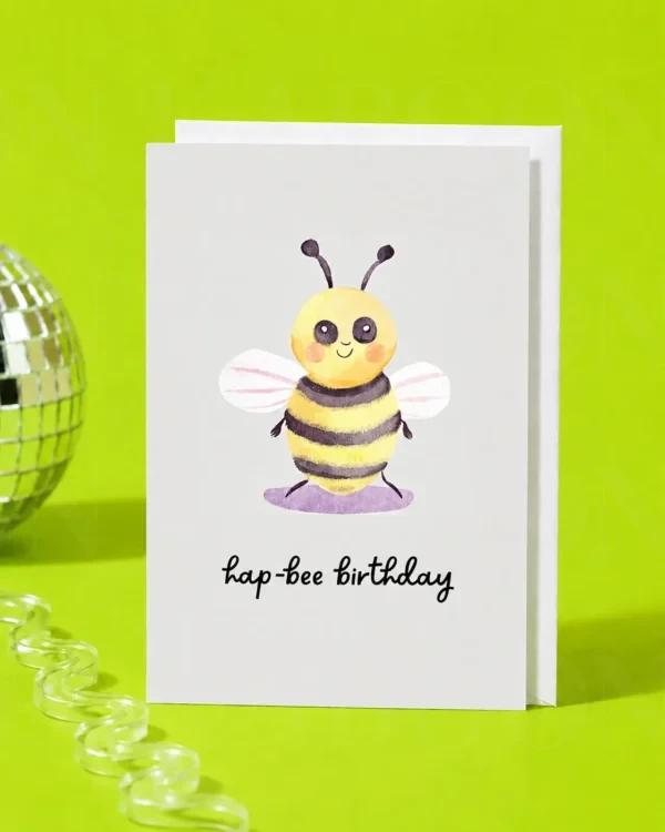 ‘Hap-bee Birthday’ Bee Card | Loon Kaboon