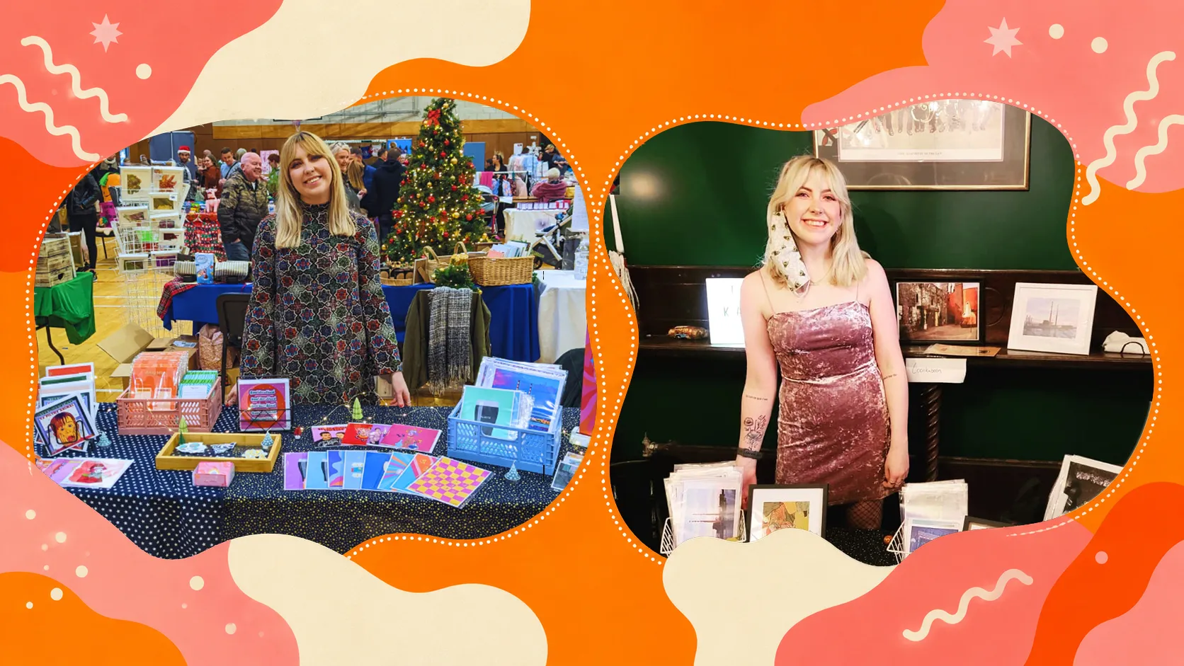 Loon Kaboon owner Nat at two past craft fairs/markets.