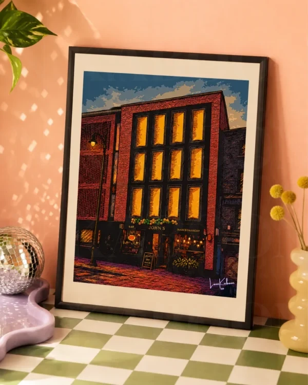 John's Bar Pub Print