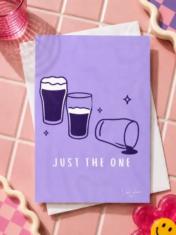 ‘Just The One’ Guinness Pint Card | Loon Kaboon