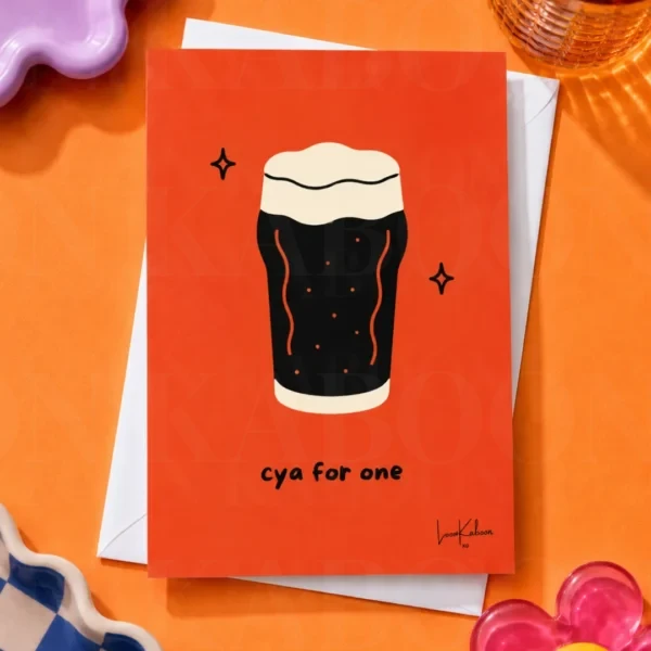 Cya For One Guinness Pint Card by Loon Kaboon