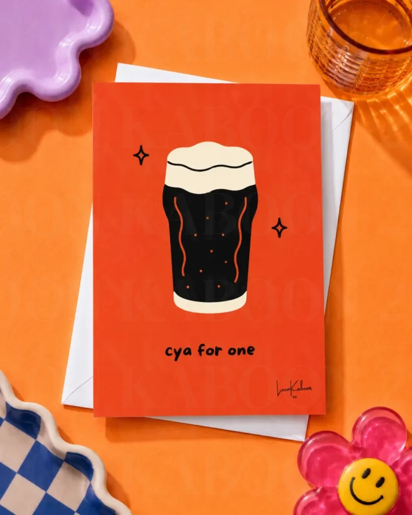 Cya For One Guinness Pint Card by Loon Kaboon