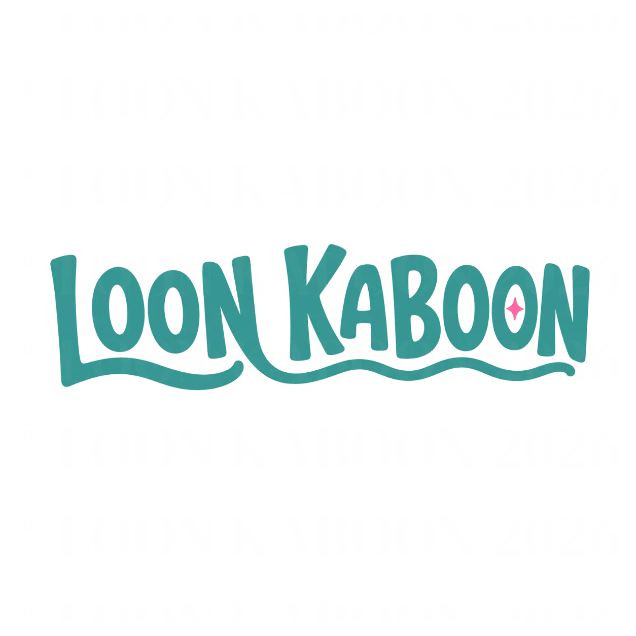 Loon Kaboon wordmark logo in teal.