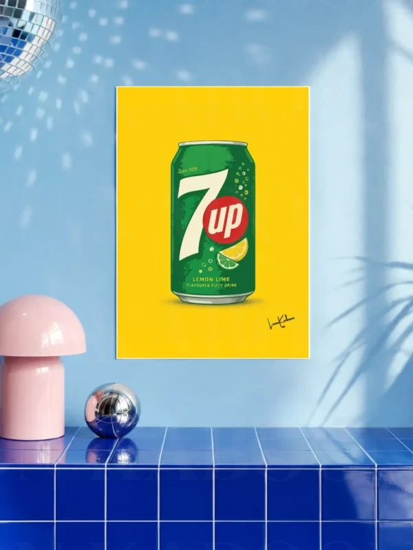 Retro Layered 7Up Can Print – A3 Prints | Loon Kaboon