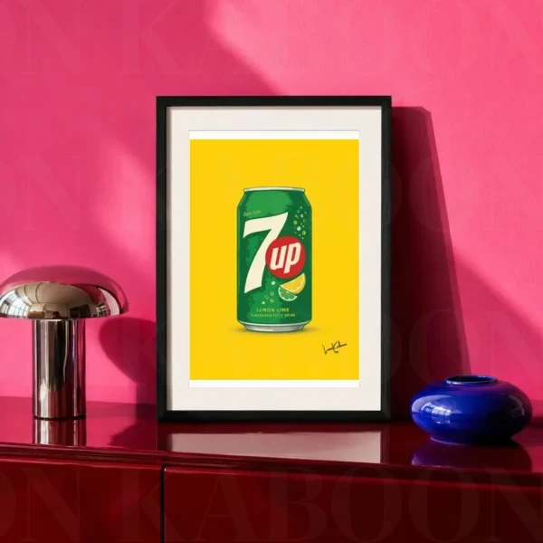 Retro Layered 7Up Can Print A4 art print by Loon Kaboon