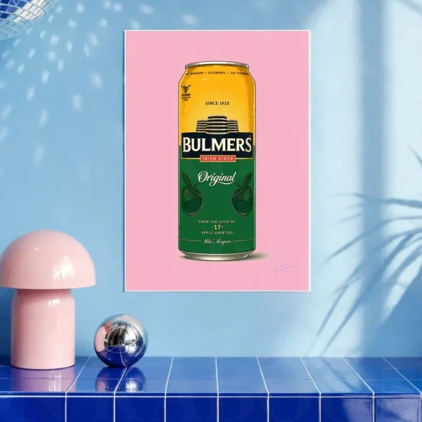 Retro Layered Bulmers Cider Can Print A3 art print by Loon Kaboon