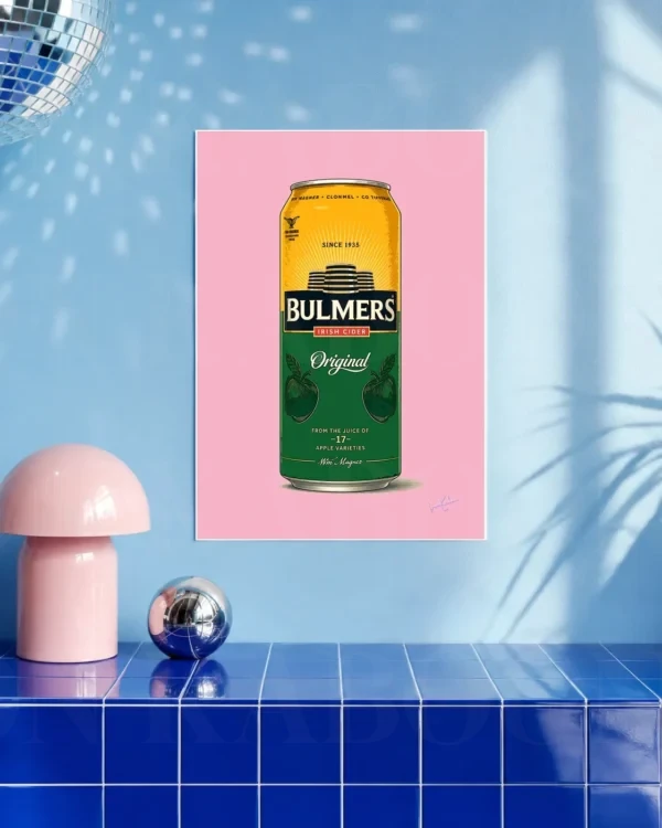 Retro Layered Bulmers Cider Can Print