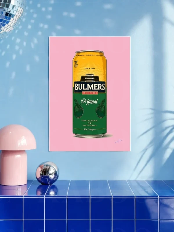 Retro Layered Bulmers Cider Can Print – A3 Prints | Loon Kaboon