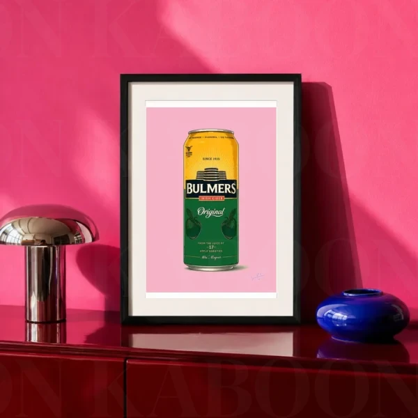 Retro Layered Bulmers Cider Can Print A4 art print by Loon Kaboon