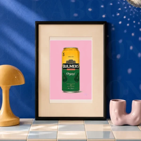 Retro Layered Bulmers Cider Can Print A5 art print by Loon Kaboon