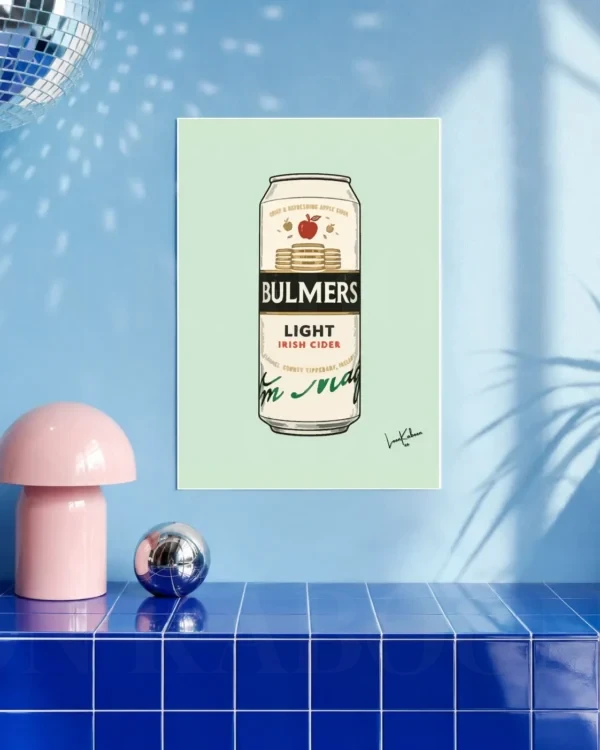 Retro Layered Bulmers Light Can Print