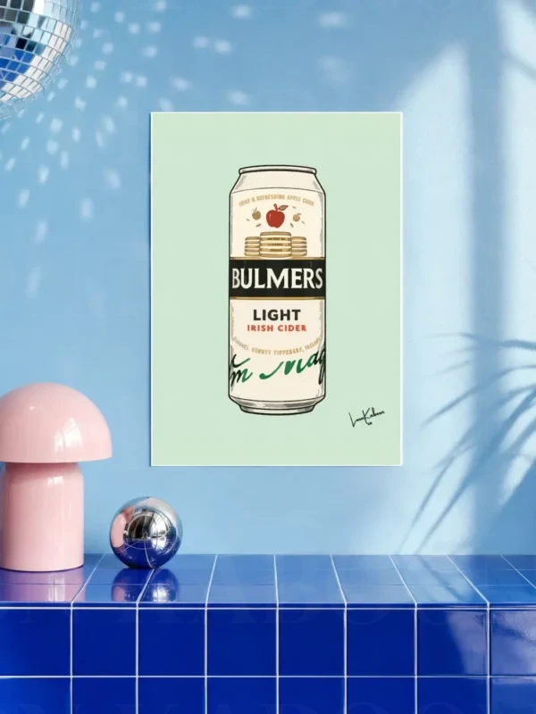 Retro Layered Bulmers Light Can Print – A3 Prints | Loon Kaboon