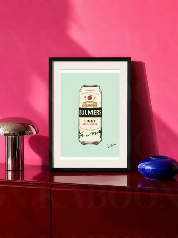 Retro Layered Bulmers Light Can Print – A4 Prints | Loon Kaboon