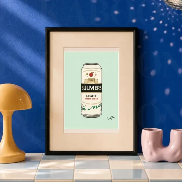 Retro Layered Bulmers Light Can Print A5 art print by Loon Kaboon