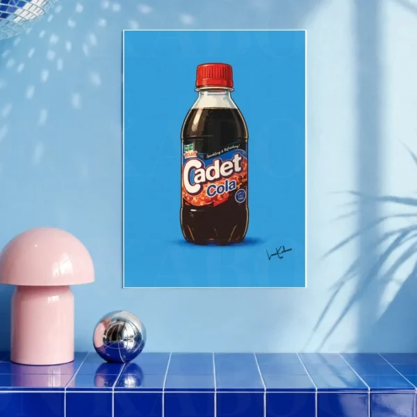 Retro Layered Cadet Cola Print A3 art print by Loon Kaboon
