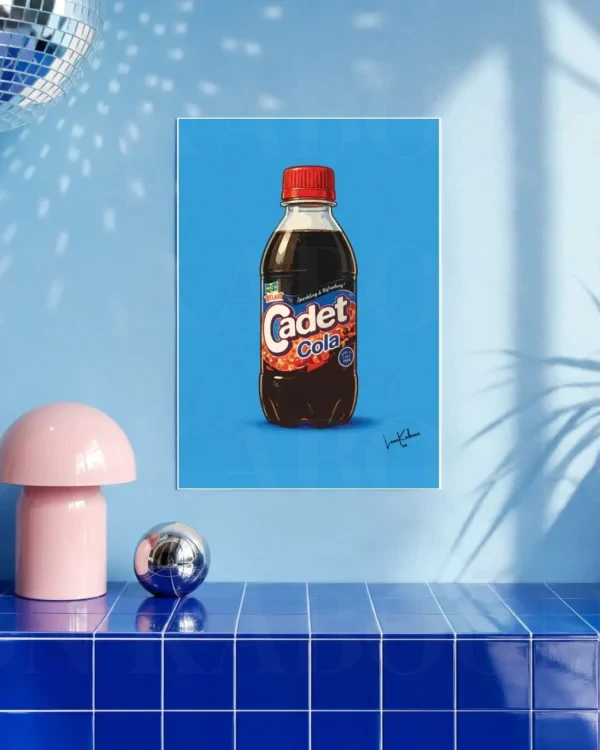 Retro Layered Cadet Cola Print