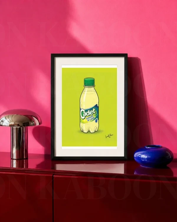 Retro Layered Cadet Lemon & Lime Print
