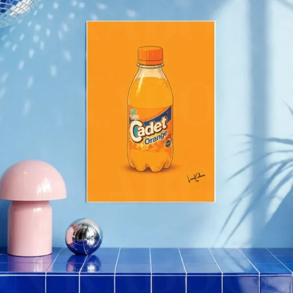 Retro Layered Cadet Orange Print A3 art print by Loon Kaboon