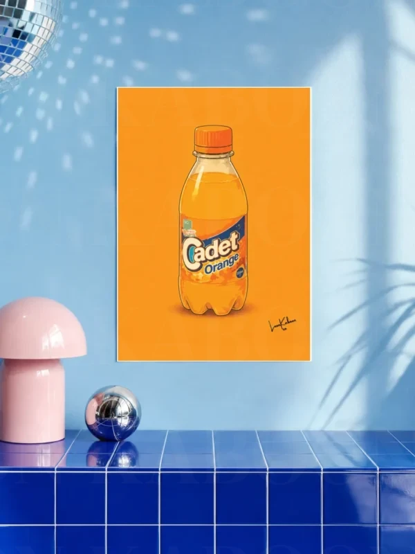 Retro Layered Cadet Orange Print – A3 Prints | Loon Kaboon