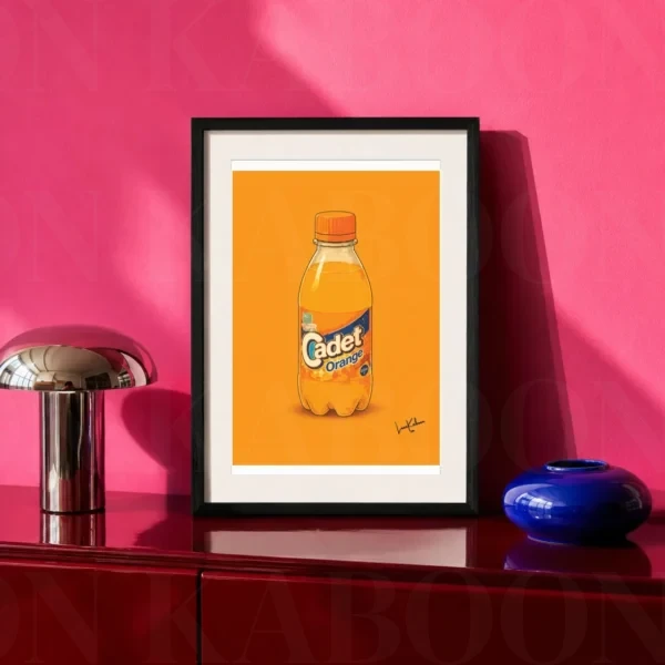 Retro Layered Cadet Orange Print A4 art print by Loon Kaboon