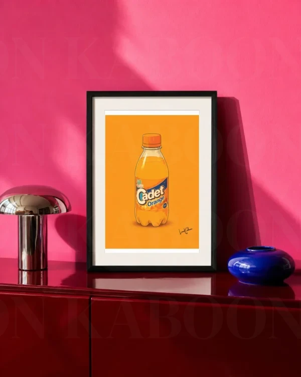print-cadet-orange-a4-portrait Retro Layered Cadet Orange Print