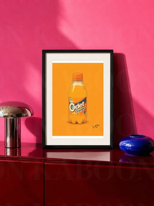 Retro Layered Cadet Orange Print – A4 Prints | Loon Kaboon