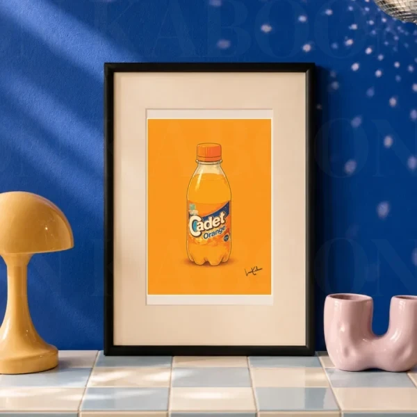 Retro Layered Cadet Orange Print A5 art print by Loon Kaboon