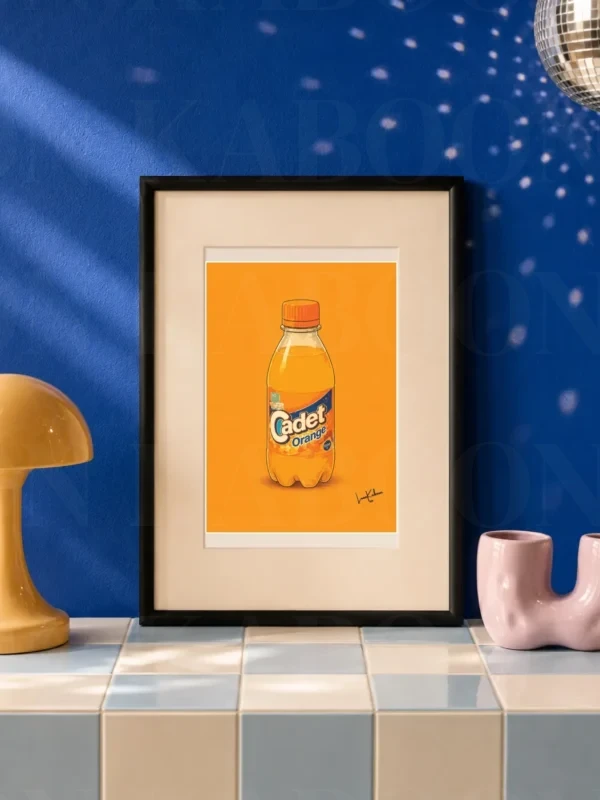 Retro Layered Cadet Orange Print – A5 Prints | Loon Kaboon