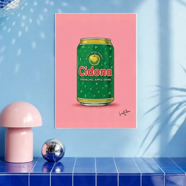 Retro Layered Cidona Can Print A3 art print by Loon Kaboon