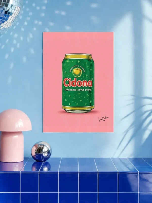 Retro Layered Cidona Can Print – A3 Prints | Loon Kaboon