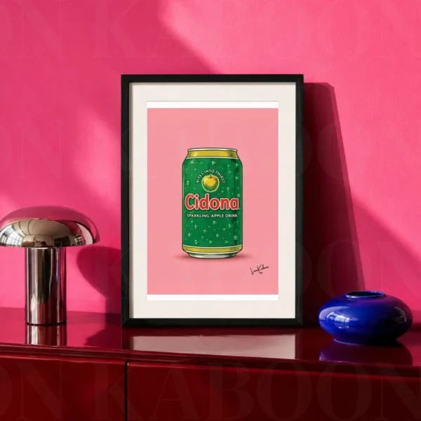 Retro Layered Cidona Can Print A4 art print by Loon Kaboon