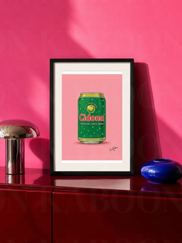 Retro Layered Cidona Can Print – A4 Prints | Loon Kaboon
