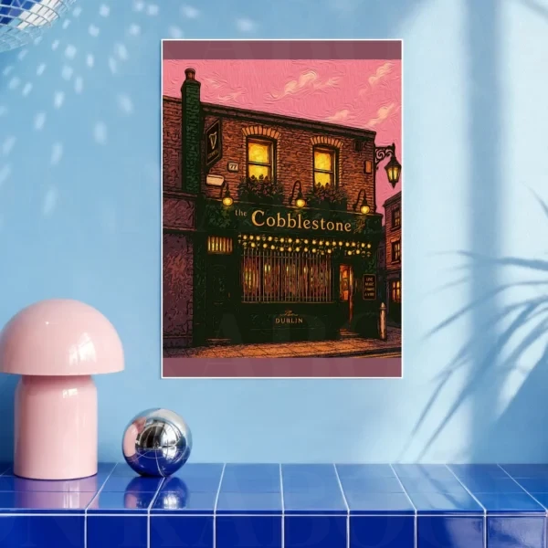 The Cobblestone Pub Print A3 art print by Loon Kaboon